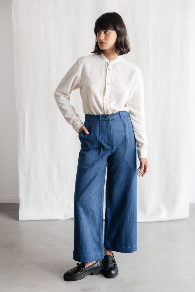 organic cotton denim pants Damini Denim from Jyoti - Fair Works