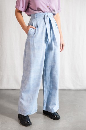 Cotton Highwaist Pants Hamina Light Blue from Jyoti - Fair Works