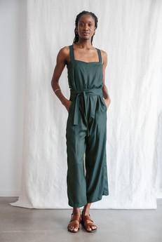 Modal jumpsuit Suvan forest green via Jyoti - Fair Works