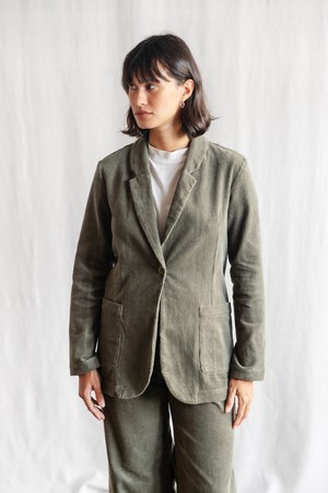 Organic Cotton Corduroy Blazer Sharad Pistachio from Jyoti - Fair Works