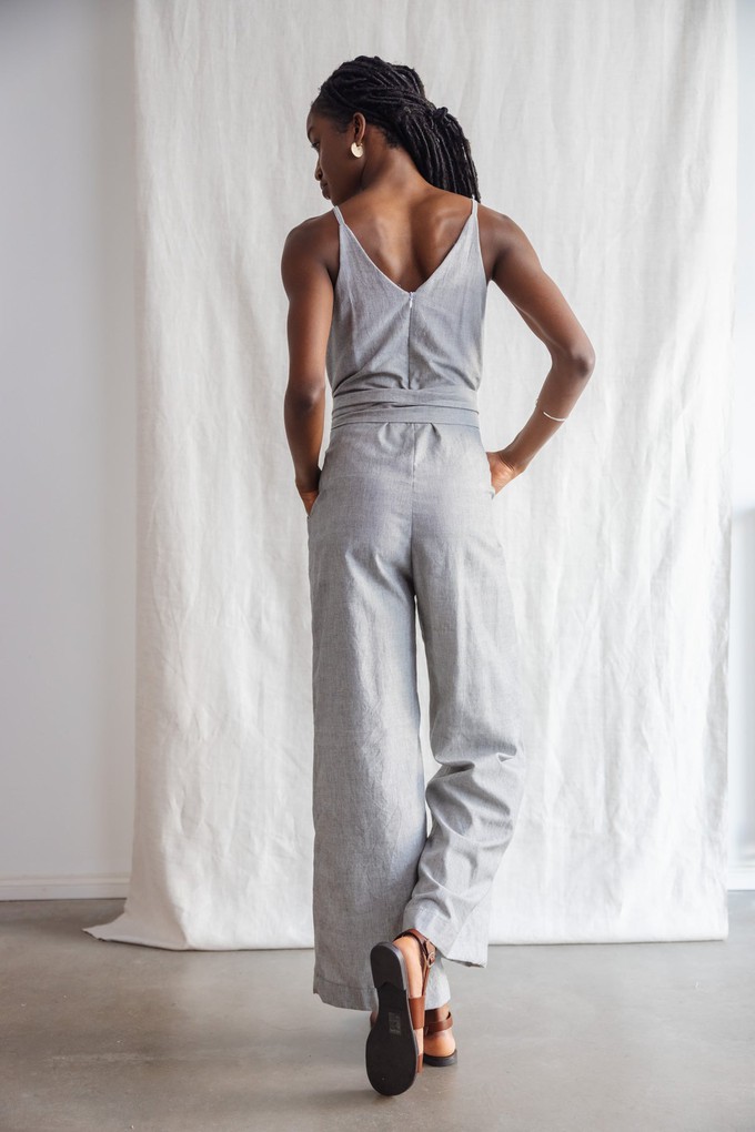 Organic Cotton Jumpsuit Parvani Light Grey from Jyoti - Fair Works