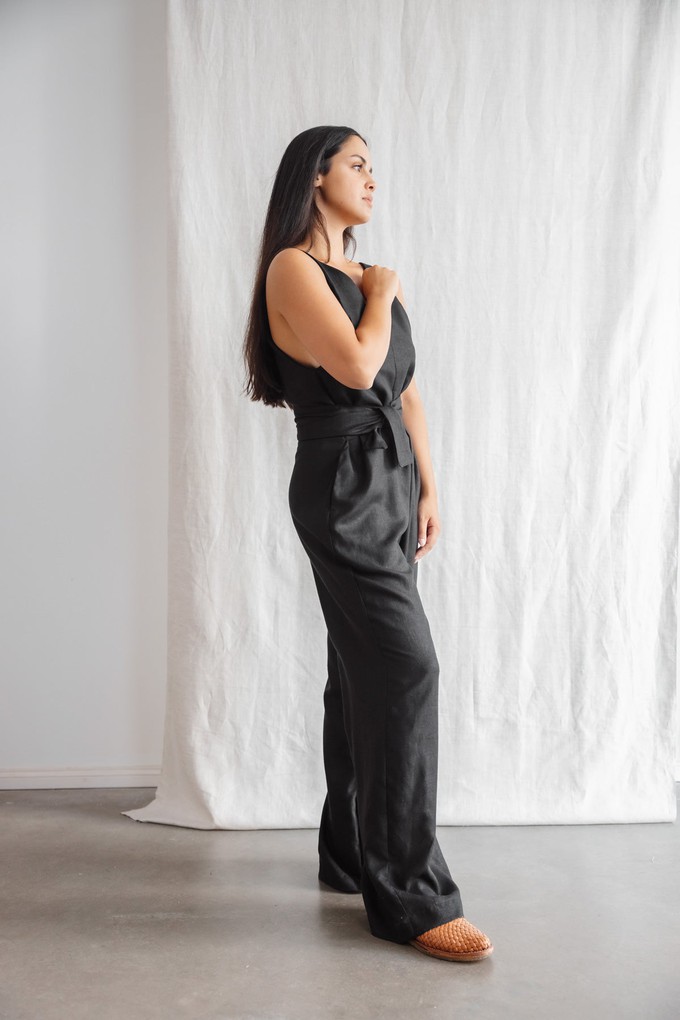 Hemp/Tencel Jumpsuit Parvani Black from Jyoti - Fair Works