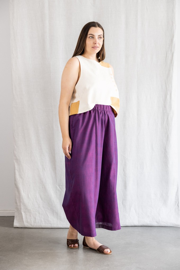 Organic Cotton Culotte Padma Blackberry from Jyoti - Fair Works