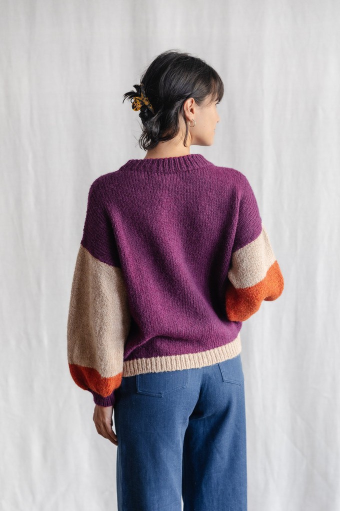 Baby Alpaca Knitted Sweater Lima Colorblock from Jyoti - Fair Works