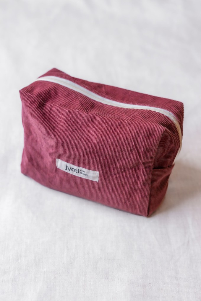 Cotton Toiletry Bag Snaan Old Pink from Jyoti - Fair Works