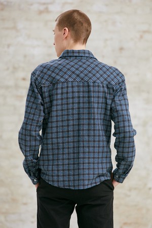 Organic Cotton Shirt Jwala Blue Checks from Jyoti - Fair Works