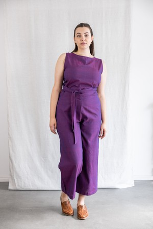 Organic cotton jumpsuit Anusha blackberry from Jyoti - Fair Works