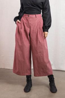 Organic Cotton Corduroy Culotte Awa Old Pink via Jyoti - Fair Works