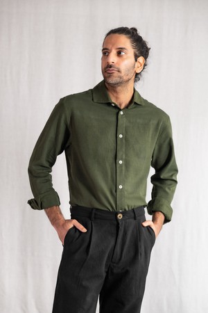 Cotton Shirt Himat Olive from Jyoti - Fair Works