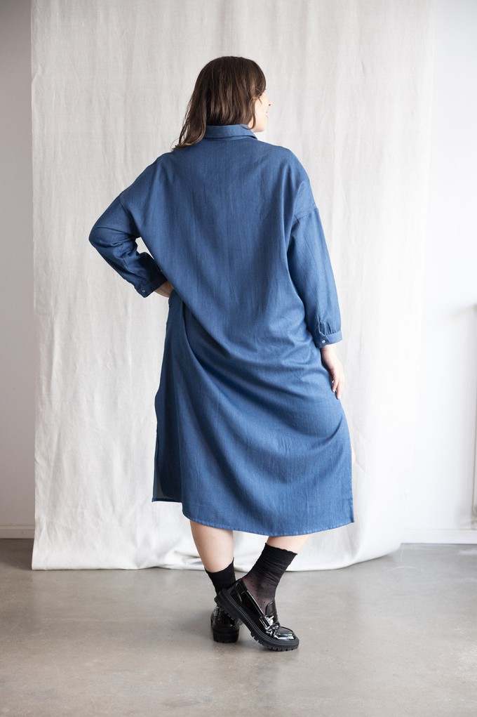 organic cotton denim dress Ananya Denim from Jyoti - Fair Works