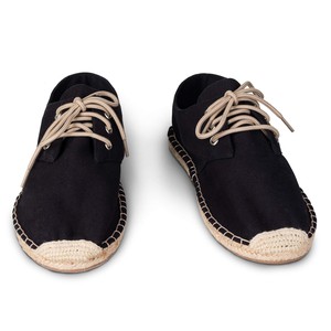 Espadrilles JET BLACK Lace Up für Herren from Kingdom of Wow!