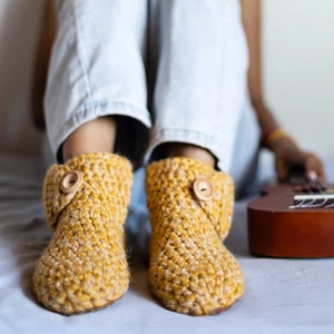 NEW Exclusive Floris x KOW Bamboo Wool Slippers in Butterscotch from Kingdom of Wow!