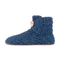 Midnight Blue Bamboo Wool Bootie Slippers via Kingdom of Wow!