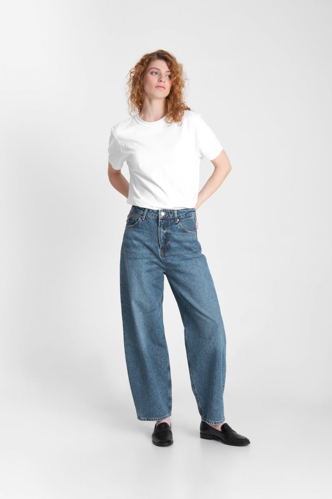 LEILA CROPPED | ECO RECYCLED BLUE USED from Kings of Indigo