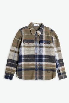 KOGYOKU | BURNT OLIVE CHECK via Kings of Indigo