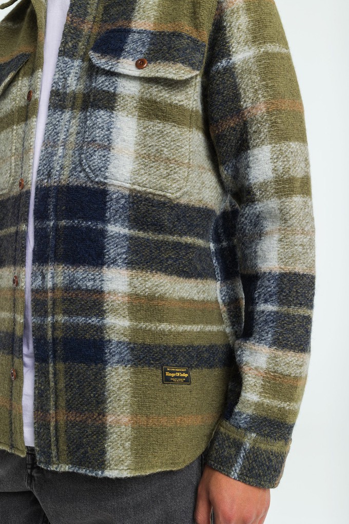 KOGYOKU | BURNT OLIVE CHECK from Kings of Indigo