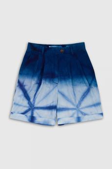 MARISOL SHORT | SHIBORI OMBRE NATURAL INDIGO via Kings of Indigo