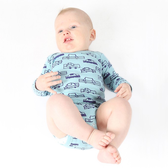 CARS Babybody Light Blue from Kipepeo-Clothing