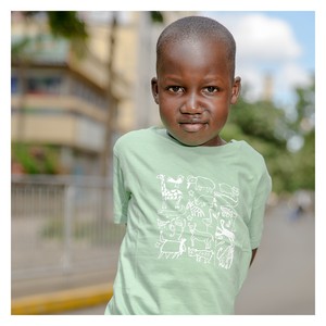 SERENGETI Kids Shirt Mint Green from Kipepeo-Clothing