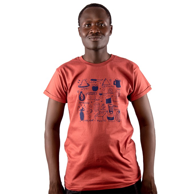 JIKONI Men Shirt Marsala from Kipepeo-Clothing