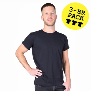 3X Basic Men Shirt Black from Kipepeo-Clothing