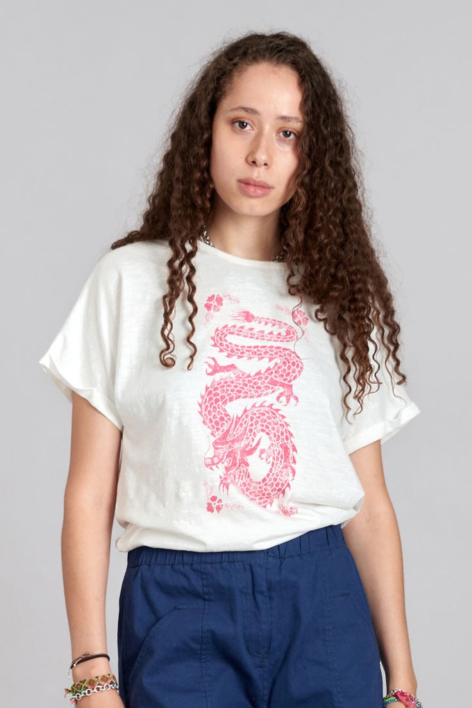 DRAGON - Organic Cotton Off White Tee from KOMODO