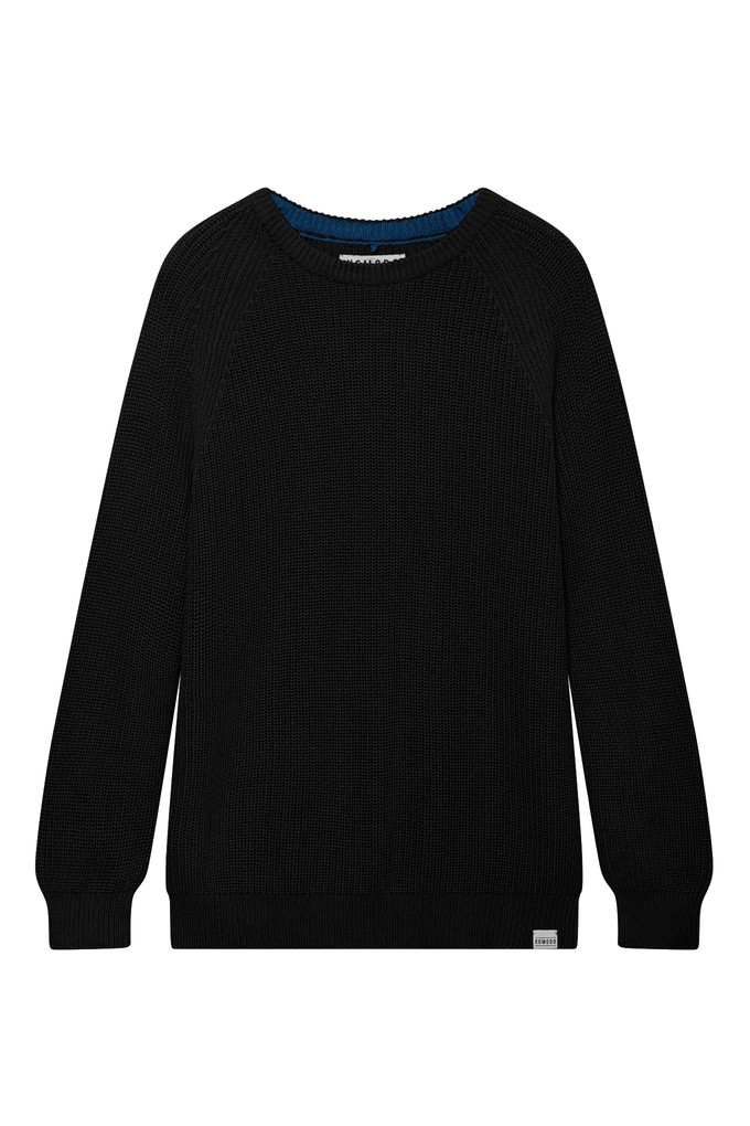 SERGIO - Womens Organic Cotton Jumper Black from KOMODO