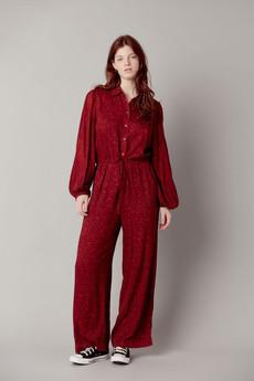 AVA - Rayon Jumpsuit Wine Red via KOMODO