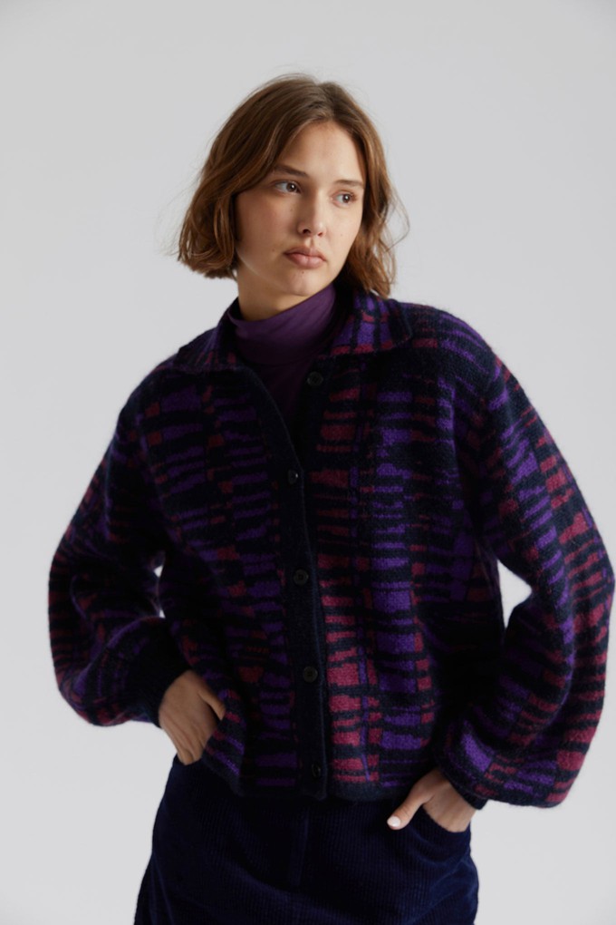 TRIXIE - Recycled Nylon Cardigan Deep Mauve from KOMODO