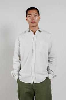 SPECTRE Organic Cotton Shirt - Ivory Pinstripe via KOMODO