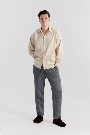 KELVIN Fleece Lined Wool Trouser - Grey from KOMODO