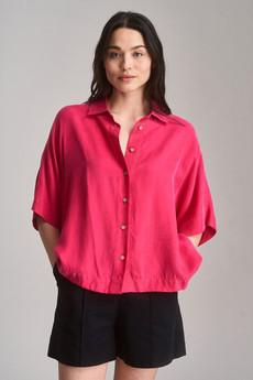 KIMONO - Cupro Shirt - Pink via KOMODO