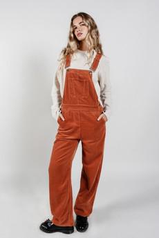 LENI Organic Cotton Corduroy Dungaree - Ginger via KOMODO