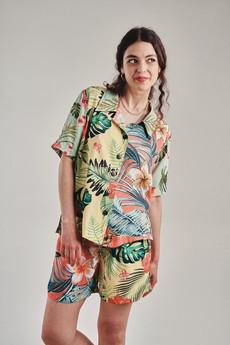 OCEAN - Rayon Tropical Print Shirt via KOMODO