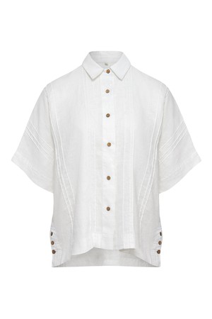 KIMONO Organic Linen Shirt - Off White from KOMODO