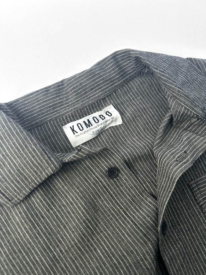 HANAKO Handwoven Cotton Shirt - Monochrome Stripe from KOMODO