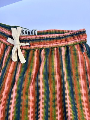 LEAH - Organic Cotton Shorts Green Stripe from KOMODO