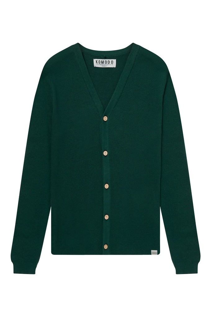 LUCAS - Organic Cotton Cardigan Dark Green from KOMODO