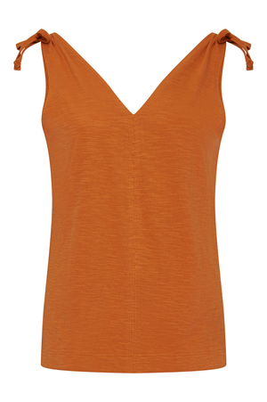 CELIA - Organic Cotton Vest Burnt Orange from KOMODO