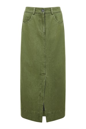 GRACE Organic Cotton Denim Skirt - Green Wash from KOMODO