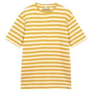 KIN Sweat Tee Mens GOTS Organic Cotton - Amber Stripe from KOMODO