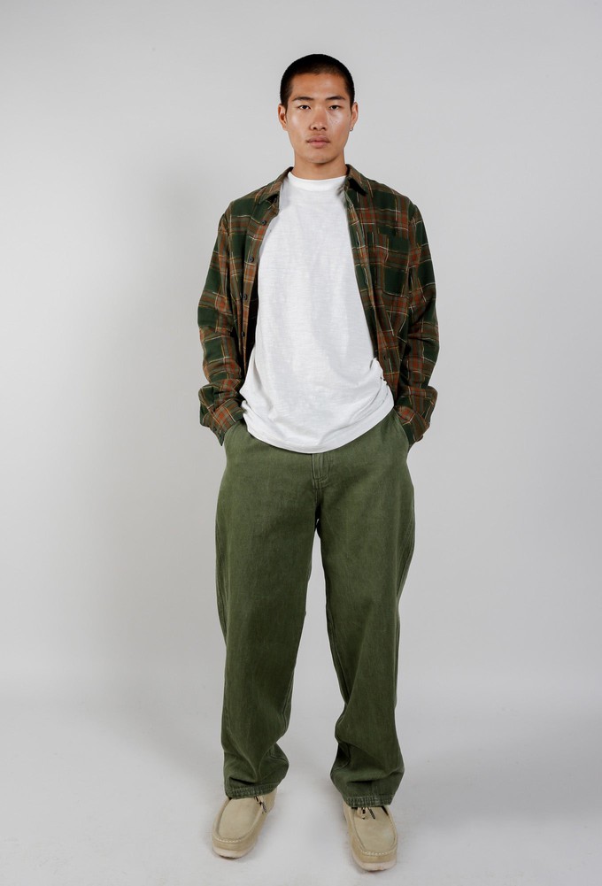 SANTI Organic Cotton Flannel Shirt - Green Check from KOMODO