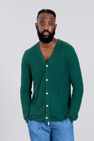 LUCAS - Organic Cotton Cardigan Dark Green from KOMODO