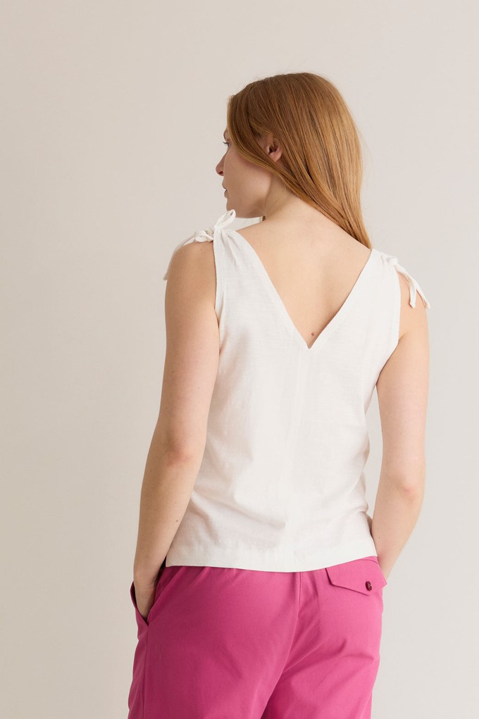 CELIA - Organic Cotton Vest Off White from KOMODO