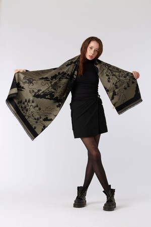 DRAGON SKY Rayon Shawl Moss from KOMODO