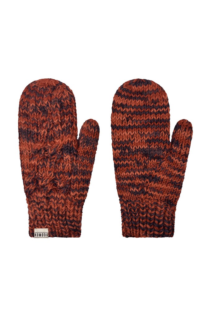 HAYA mitten space dye - Terracotta from KOMODO