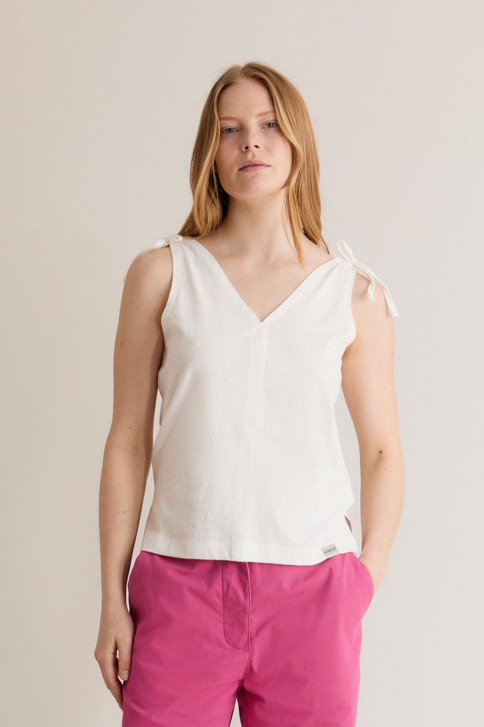 CELIA - Organic Cotton Vest Off White from KOMODO