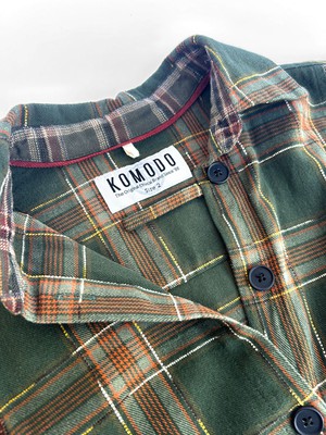 SANTI Organic Cotton Flannel Shirt - Green Check from KOMODO