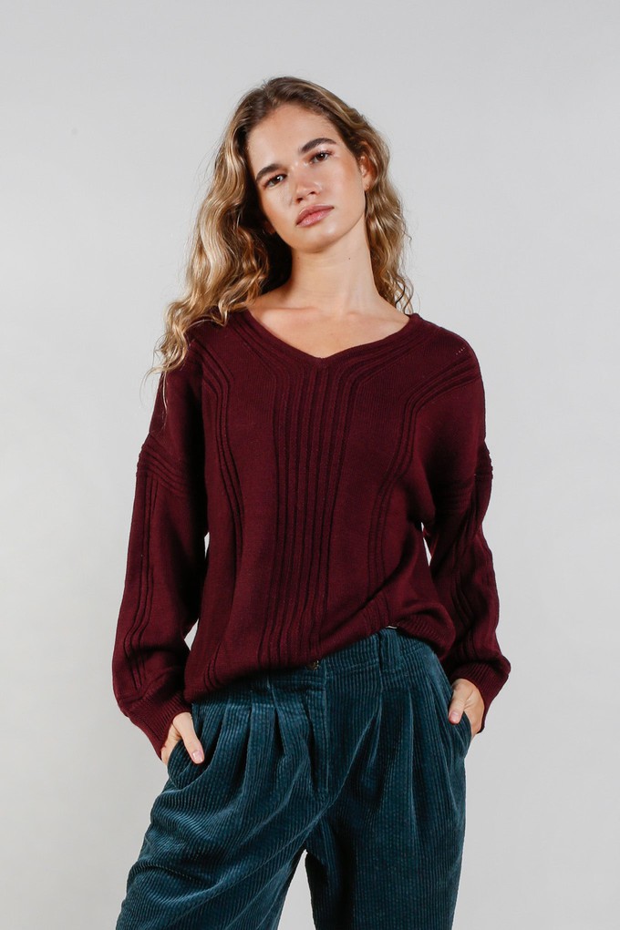 ANYA  Fine Merino Wool Jumper - Walnut from KOMODO