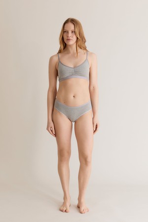 PALOMA Lace Briefs - GOTS Organic Cotton Grey from KOMODO